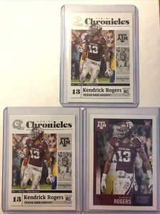 Kendrick Rogers ROOKIE 3 Card Lot! A&M / Cowboys. 2020 Score And Chronicles! - Picture 1 of 7