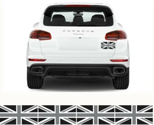 4 x UNITED KINGDOM Black and Silver FLAGS STICKERS 150mm x 90mm Car FLAG38C - Picture 1 of 1