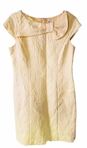 Vestido Vintage Granero Años 60 Mini Vestido Cóctel Amarillo Talla 6 - Imagen 1 de 6