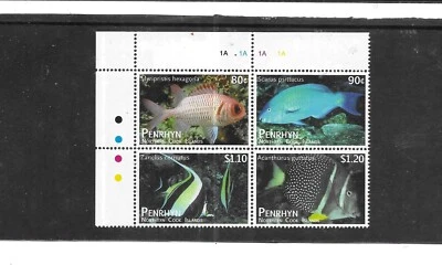 PENRHYN 2012. MARINE LIFE. BLOCK. 80 CENTS-$1.20. MINT FULL GUM. AS PER SCAN. - Image 1 of 3