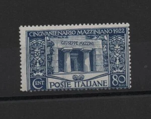 ITALIA 1922 GIUSEPPE MAZZINI c. 80 nuovo linguellato MH* - Picture 1 of 2