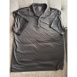 Greg Norman for Tasso Elba XL Herren Golf Poloshirt schwarz Muster - Bild 1 von 4
