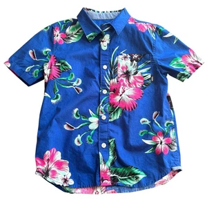 Vans Boys Shirt Youth 7/XL Black Colorful Tropical Hawaiian Beach Casual Cruise - Picture 1 of 13