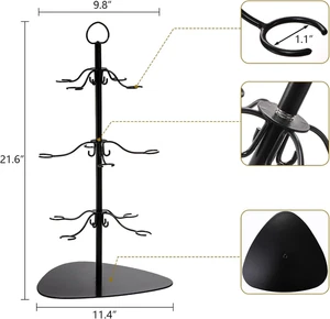 Cocktail Baumständer Sektglas Halter 3 Etagen 12 Halter Weinglas Flug - Bild 1 von 8