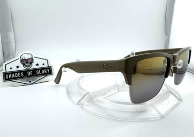 MAUI JIM PERICO MJ 853-24F SILVER MINK GOLD TO SILVER POLARIZED SUNGLASSES NEW - Image 1 of 4