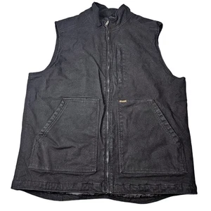 Brahma Mens Size XL Black Insulated Duck Canvas Work Vest Full Zip Pockets - Picture 1 of 8