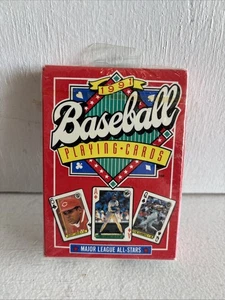 Vintage - 1991 - US Playing Cards - BASEBALL All Stars Factory SEALED - Picture 1 of 3