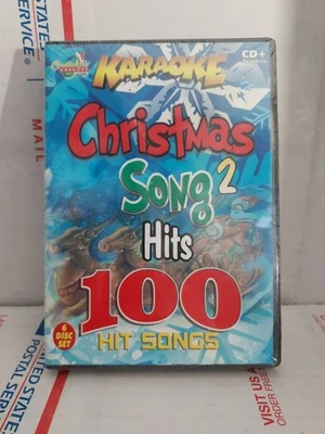 New Sealed CHARTBUSTER KARAOKE 6 CD+G Christmas Song Hits 2 100 Hit Songs - #62j - Image 1 of 2
