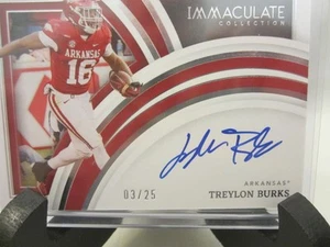 Treylon Burks Silver Rookie Auto 2022 Immaculate Football 03/25 - Bild 1 von 4