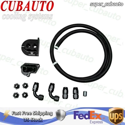 FITS 2011-23 Ford GT F150 Mustang 5.0/5.2L V8 Coyote Oil Filter Relocation Kit Foto 1 de 4