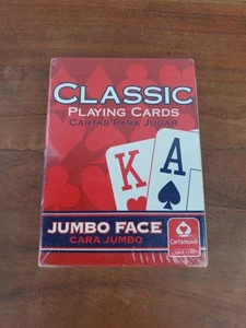 NEW Cartamundi Classic Brand Jumbo Faced Playing Cards Red Sealed Package - Picture 1 of 4