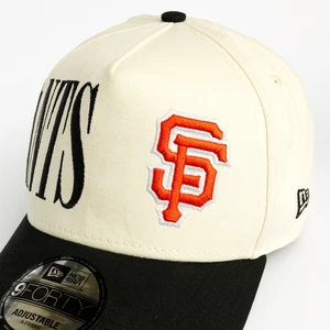 New Era San Francisco Giants Snapback Cap 9FORTY A-Frame MLB White & Black - Picture 1 of 11