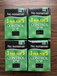 12 Pares de Pantimedias Top Sin Control NEGRO APAGADO Puntera Transparente NA3 Nylon Talla B - Imagen 1 de 6