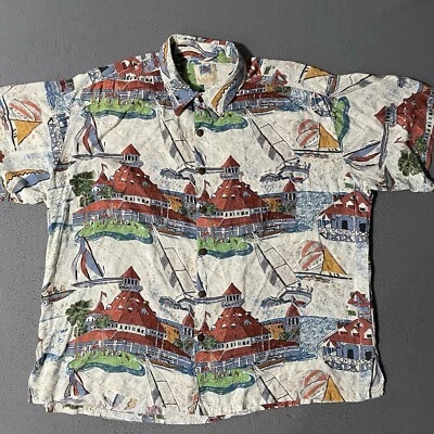Винтажная мужская рубашка KAHALA John Severson XXL тема Hawaii Golf Resort вискоза - Изображение 1 из 4