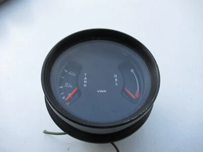 Porsche 911 / 930 Fuel / Oil Combo Gauge VDO Date Stamp 3.75 91164120229 - Image 1 of 4