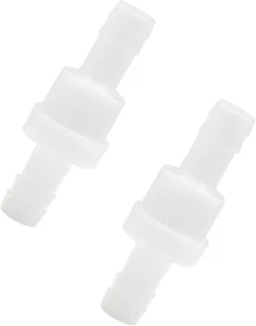 2Pcs Check Valve 3/8" Plastic Barb Hose One Way Inline Check Valve for Fuel Gas - Picture 1 of 12