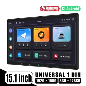 JOYING Single 15.1” Universal Carplay & Android Auto Autoradio 8+128GB Bluetooth - Bild 1 von 15