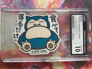 Snorlax B-SIDE LABEL Sticker - Pokemon Center Exclusive CGC 10 Gem Mint - Picture 1 of 2