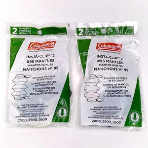 4-Pack Genuine Coleman Instaclip #95 Lantern Mantles (2 Packs Of Two) SEALED! - Picture 1 of 5