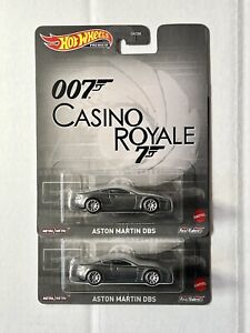 2023 Hot Wheels Premium 007 James Bond Casino Royale Aston Martin DBS Lot Of 2