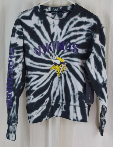 NFL Tommy Hilfiger Ladies Tie Dyed Crew Neck Top Minnesota Vikings Size Small Cover
