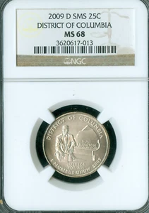 2009 D DISTRICT OF COLUMBIA QUARTER NGC MS68 SMS 2ND FIEST GRADE* - Picture 1 of 2