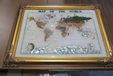 Beautiful Pearl And Stone Map of the World 23" x 31"