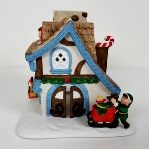 PARTYLITE Tealight Candle Holder Santa's Workshop Ceramic Retired P0269 - Picture 1 of 11