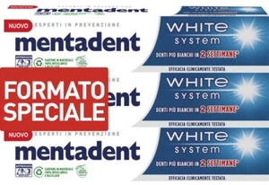 Mentadent Dentifricio Formato Speciale 3X75ML White System Sbiancante Denti - Imagen 1 de 1