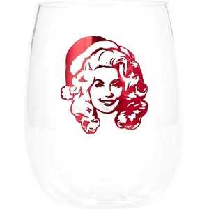 Dolly Parton Weinbecher stiellos Acryl Kunststoff Glas 17oz Viral Tiktok Weihnachten - Bild 1 von 6