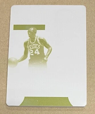2017-18 NATIONAL TREASURES NBA GREATS AUTO PLATE 1/1 SAM JONES JF - Image 1 of 2