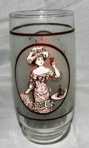 Vintage 1970's Victorian Lady/Gibson Girl Frosted Pepsi Glass 12 oz Tumbler - Picture 1 of 3