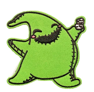 Boogie Man Green Ghost Halloween Funny 3in Patch Iron / Sew-On - Picture 1 of 3