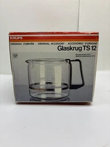KRUPS Glaskrug TS 12 Cup Replacement Glass Carafe GRAY Original NEW Wear On Box - Picture 1 of 6