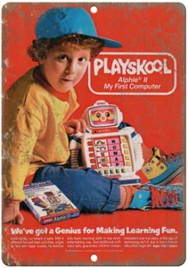 Playskool Alphie II My First Computer Ad 12"x9" Reproduction Metal Sign ZD08 - Picture 1 of 1