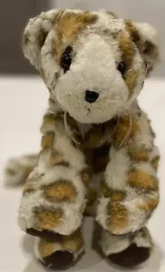 Cheetah Plush Stuffed Animal Leopard Cub Brown Tan White 10” Soft Toy Vtg - Picture 1 of 7