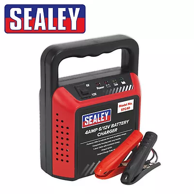 Sealey STC40 Batteria Caricabatterie 6v/12v 4Am P 230v Con LED Carica Livello • 26.83€