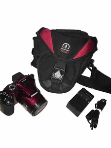Nikon COOLPIX P500 12.1MP 36x Zoom Digital Camera Red Bundle Near Mint - Picture 1 of 15