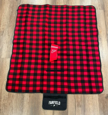 Fairfield University Stags Hit Wear Heavy Duty Travel Picnic Blanket and Socks Cover