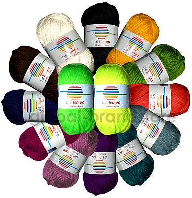 Wolle GB Tempo - Schnellstrickgarn Häkelgarn Strickwolle (3,00€/100g)