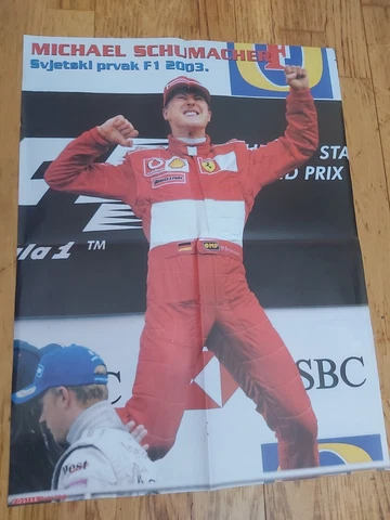 MICHAEL SCHUMACHER AND PETTER SOLBERG TWO SIDES POSTER 2003 YEAR RARE Cover