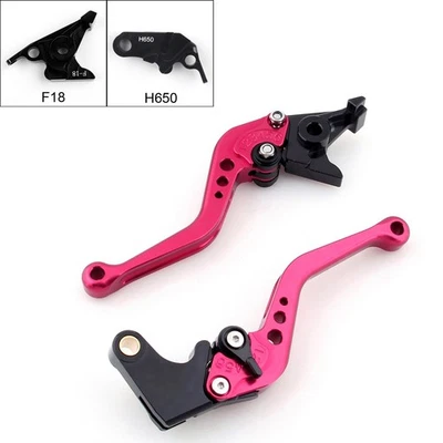 Short Brake Clutch Levers For Honda CBR650F/CB650F 2014-2015 (F-18/H-650) Red #3 - Image 1 of 3
