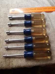 Set dadi utensili artigianali vintage - serie V rari tutti blu SAE lotto di 6 - Foto 1 di 9