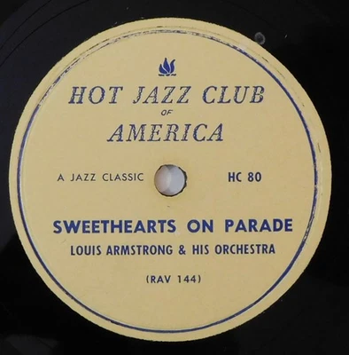 prewar jazz LOUIS ARMSTRONG Sweethearts On Parade, Blue Again HJCA 78 HC 80 - Image 1 of 4