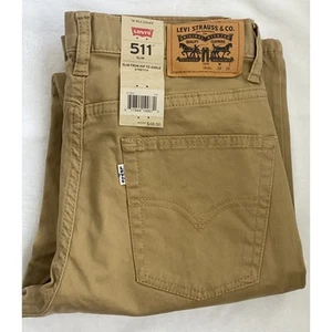 Levis 511 Khakis Slim Sueded Twill Stretch Size 18 Reg 29 x 29 NWT $48 MSRP New - Picture 1 of 12