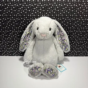 AUTHENTIC❣️Jellycat MEDIUM BLOSSOM SILVER BLOOM BUNNY - 12" Soft Plush Toy NWT - Picture 1 of 5