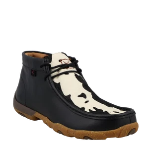 Twisted X Damen schwarz & weiß Rindsleder Chukka Driving Mokassin WDM0164 - Bild 1 von 60