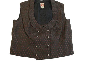 Vintage Original Lanz Weste Damen 46 schwarz rot österreichisches Dirndl Trachten 90er - Bild 1 von 10