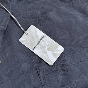 Tommy Bahama Coconut Point Para hombres 3XLB Gris Carbono Palm Vista Camisa Hawaiana Grande - Imagen 1 de 10