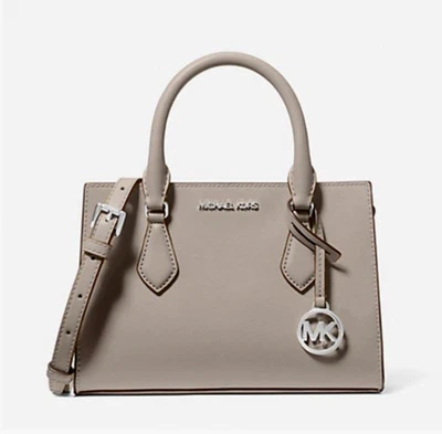Nuevo Bolso Michael Kors Sheila Pequeño Vegano Gris Perla Foto 1 de 4